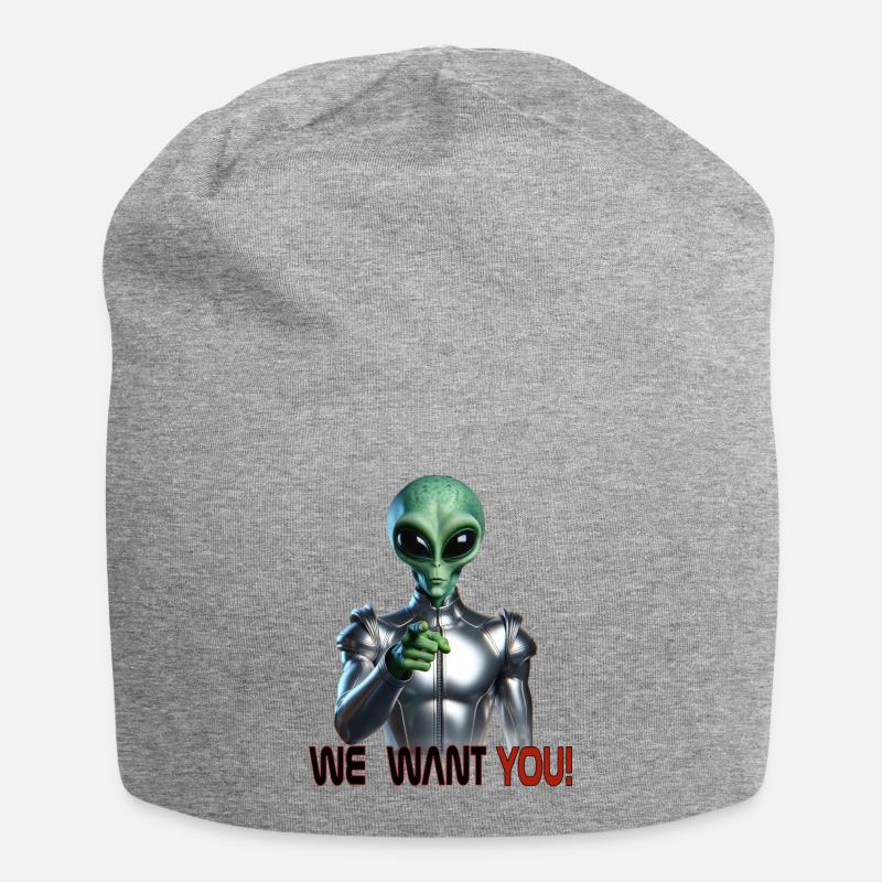 Alien recruitement - Jersey-Beanie - Grau meliert