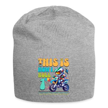Motocross 1st Birthday - Jersey Beanie - heather grey - Front