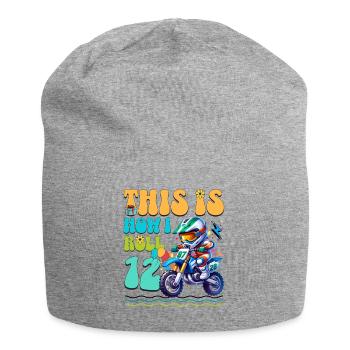 Motocross 12th Birthday - Jersey Beanie - heather grey - Front