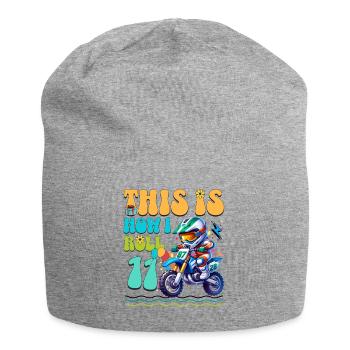Motocross 11th Birthday - Jersey Beanie - heather grey - Front