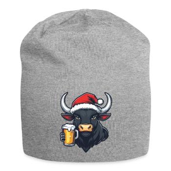 Stier Weihnachten Bier - Jersey-Beanie - Grau meliert - Vorne
