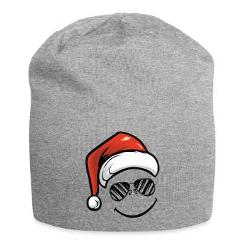 Smileface Nikolaus - Jersey-Beanie - Grau meliert - Vorne