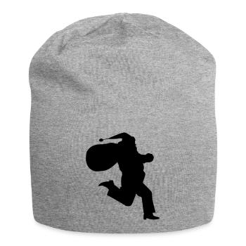 Santa Claus is running - Jersey-Beanie - Grau meliert - Vorne