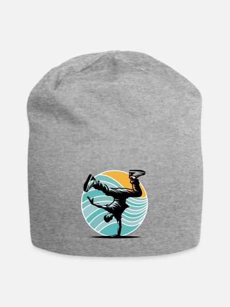 Breakdance - Jersey-Beanie - Grau meliert