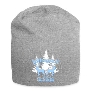 Hüttengaudi Austria - Jersey-Beanie - Grau meliert - Vorne