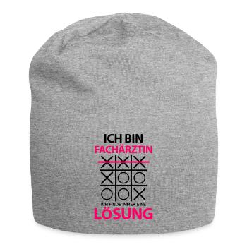 Fachärztin Lustige Sprüche witziger Spruch - Jersey-Beanie - Grau meliert - Vorne
