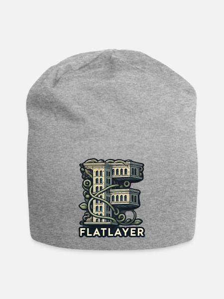 Flatlayer Techno - Jersey-Beanie - Grau meliert