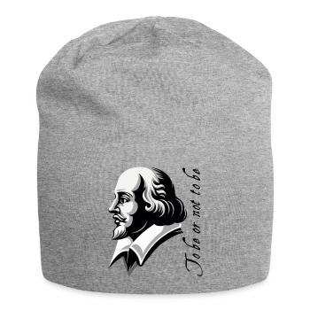 Profil littéraire de Shakespeare - Minimaliste - Bonnet en jersey - gris chiné - Devant