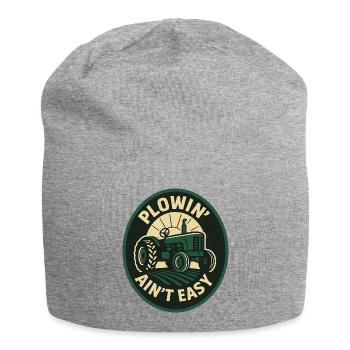 Plowin Aint Easy - Jersey Beanie - heather grey - Front
