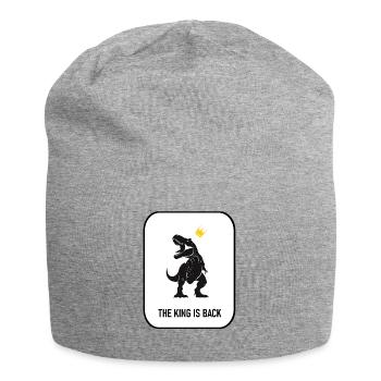 T-rex, Le Roi, Roi, Dinosaure , Le roi est de retour - Bonnet en jersey - gris chiné - Devant