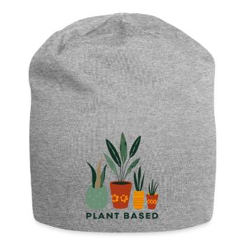 Plant Based Friends Pots - Jersey Beanie - heather grey - Front