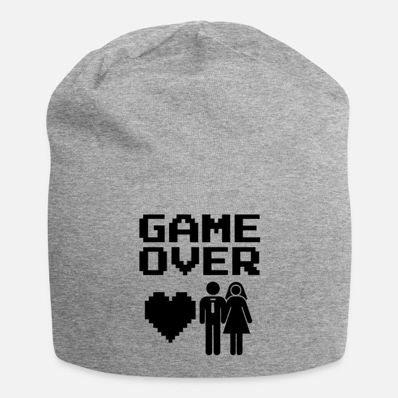 Game Over - Jersey-Beanie - Grau meliert