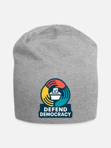 Defend Democracy - Jersey-Beanie - Grau meliert