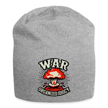 WAR – Idiotie organisée - Bonnet en jersey - gris chiné - Devant