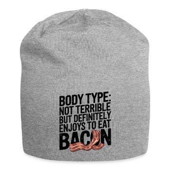 Humorous Bacon Lover Body Type - Jersey Beanie - heather grey - Front