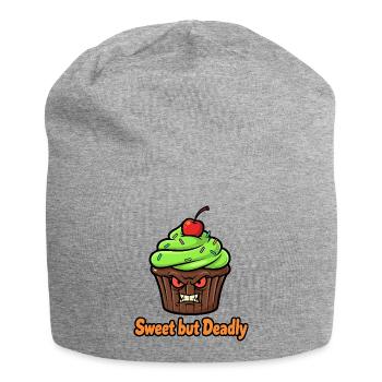 Cupcake doux mais mortel - Bonnet en jersey - gris chiné - Devant
