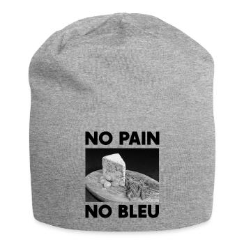 Geschenk Humor Käse Kein Brot Kein Bleu d'Auvergne - Jersey-Beanie - Grau meliert - Vorne