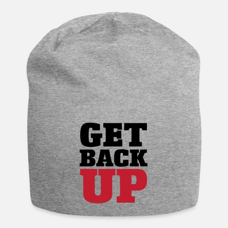 Judo Graphic Get Back Up - Jersey Beanie - heather grey