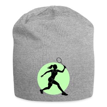 Badminton Spielerin Vorhand - Jersey-Beanie - Grau meliert - Vorne