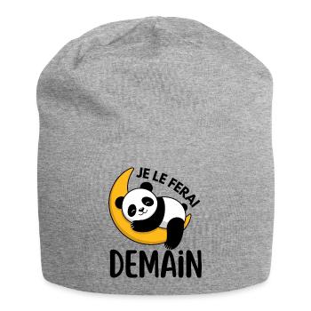 Lustiges T-Shirt "Je Le Do" morgen – Lustig - Jersey-Beanie - Grau meliert - Vorne