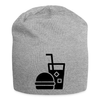 Fast food, burgers, food trucks - Jersey Beanie - heather grey - Front
