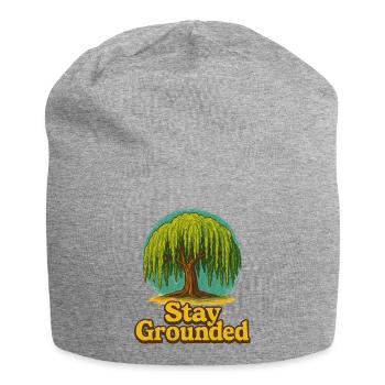 Stay Grounded Willow Tree - Jersey Beanie - heather grey - Front