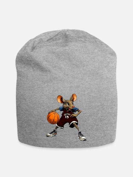 Mäuse Basketball - Jersey-Beanie - Grau meliert