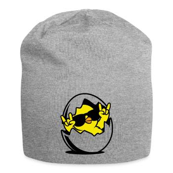 Rock Chick – Cool Chick dans un œuf - Bonnet en jersey - gris chiné - Devant