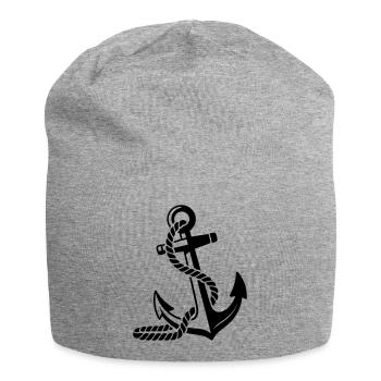 Ancre - Bonnet en jersey - gris chiné - Devant