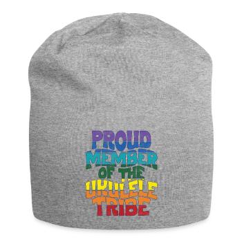 Membre fier de la tribu du ukulélé - Bonnet en jersey - gris chiné - Devant