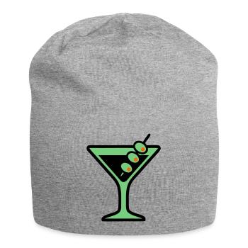 Cocktail Glass Summer Drink Vacances de garçon pour filles - Bonnet en jersey - gris chiné - Devant