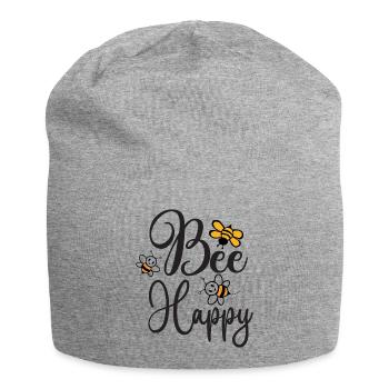 Bienenfröhliche niedliche Honigbienen-Cottagecore-Naturliebhaberin - Jersey-Beanie - Grau meliert - Vorne