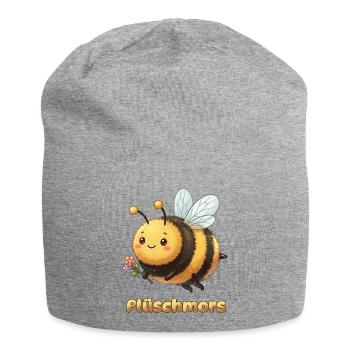 Plattdüütsch Edition: Plüschmors - Jersey-Beanie - Grau meliert - Vorne