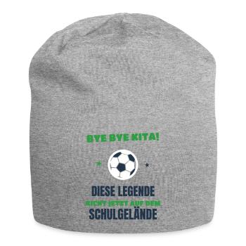 Bye Bye Kita Legende kickt jetzt Schulgelände 2026 - Jersey-Beanie - Grau meliert - Vorne