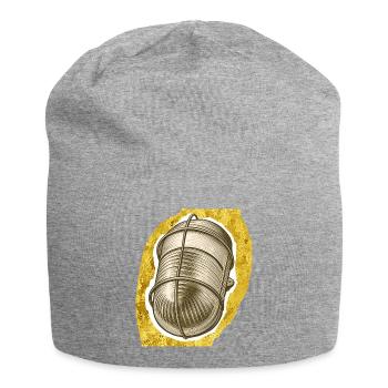 Illustration de la bobine en fil d’or - Bonnet en jersey - gris chiné - Devant