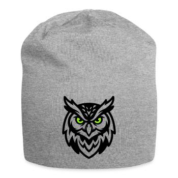 Mascotte hibou Logo E Sport - Bonnet en jersey - gris chiné - Devant