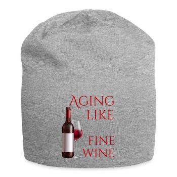 Altern wie ein guter Wein - Jersey-Beanie - Grau meliert - Vorne