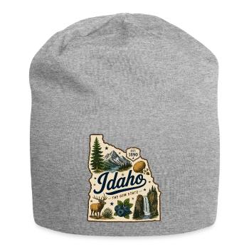 Idaho The Gem State Vintage Travel Aufkleber - Jersey-Beanie - Grau meliert - Vorne
