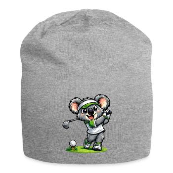 Süßer Koala spielt Golf - Jersey-Beanie - Grau meliert - Vorne