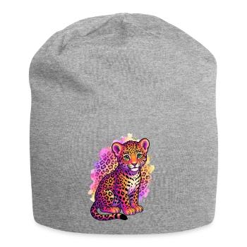 90er-Jahre-inspiriertes Tiger-Shirt Geburtstags-Leopardenhemd - Jersey-Beanie - Grau meliert - Vorne