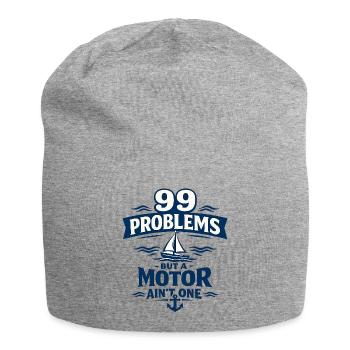 99 Problems but a Motor Ain’t One - Jersey Beanie - heather grey - Front