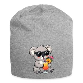 Koala Cocktail am Strand - Jersey-Beanie - Grau meliert - Vorne