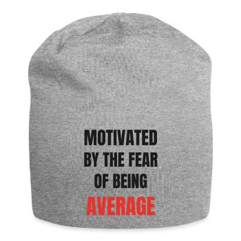 Motivated By Fear Of Being Average Spruch Gen Z - Jersey-Beanie - Grau meliert - Vorne