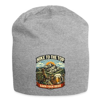 Gipfelsturm Bierverdient - Jersey-Beanie - Grau meliert - Vorne