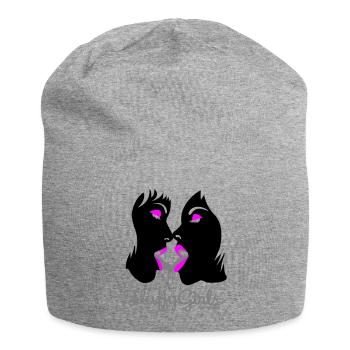 fluffy girls - Jersey-Beanie - Grau meliert - Vorne