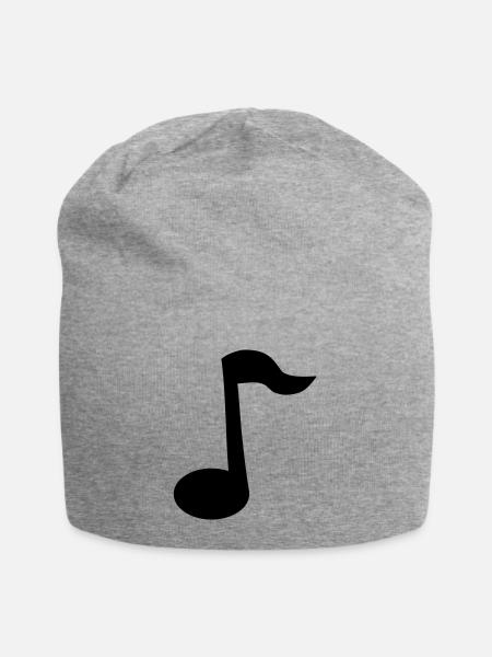 Note - Jersey-Beanie - Grau meliert