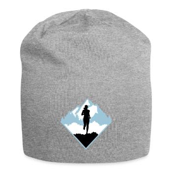 Trail running, runner, running - Jersey Beanie - heather grey - Front