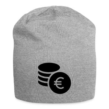 Euro, millionaire, savings - Jersey Beanie - heather grey - Front