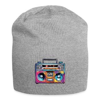 Radio / Analog / Music / Frequency / Speakers - Jersey Beanie - heather grey - Front