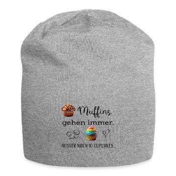 Muffin Cupcake sw - Jersey-Beanie - Grau meliert - Vorne